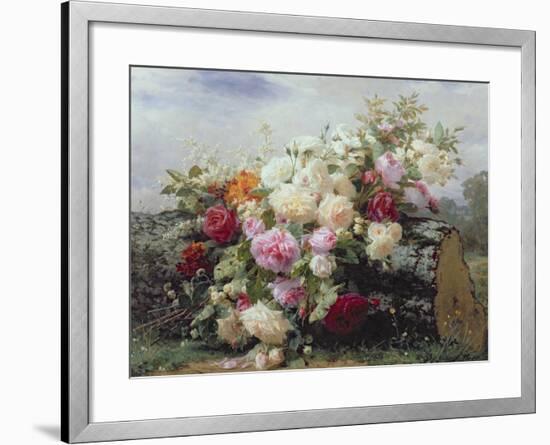 Still Life with Flowers-Jean Baptiste Claude Robie-Framed Giclee Print