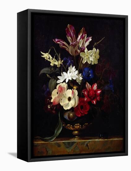 Still Life with Flowers-Willem van Aelst-Framed Premier Image Canvas