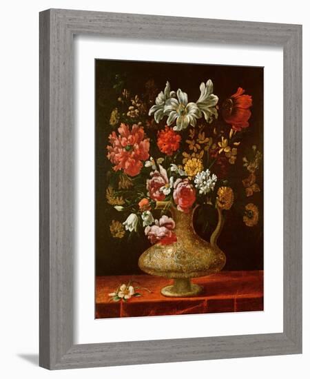 Still Life with Flowers-Thomas Hiepes-Framed Giclee Print