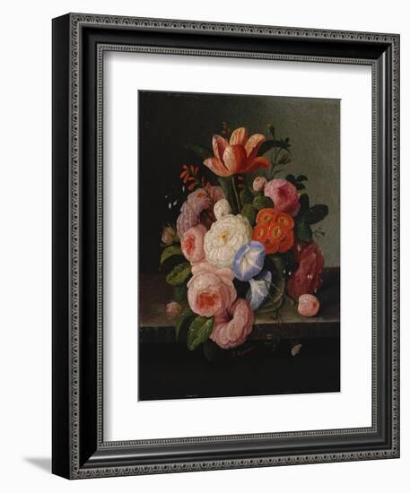 Still Life with Flowers-Thomas Birch-Framed Giclee Print