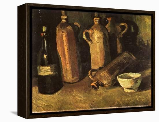 Still Life with Four Stone Bottles, 1884-Vincent van Gogh-Framed Premier Image Canvas