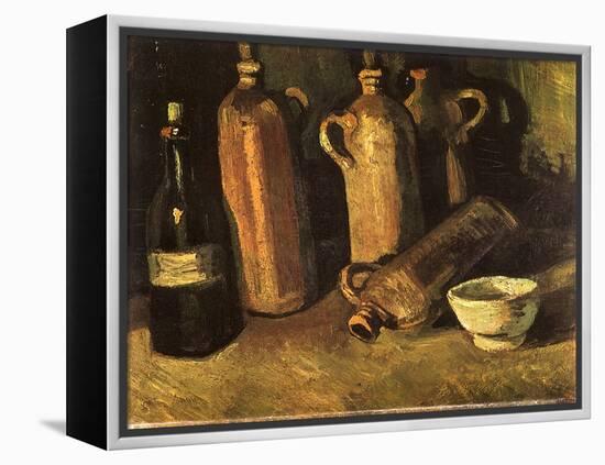 Still Life with Four Stone Bottles, 1884-Vincent van Gogh-Framed Premier Image Canvas