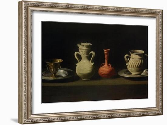 Still Life with Four Vessels-Francisco de Zurbarán-Framed Giclee Print