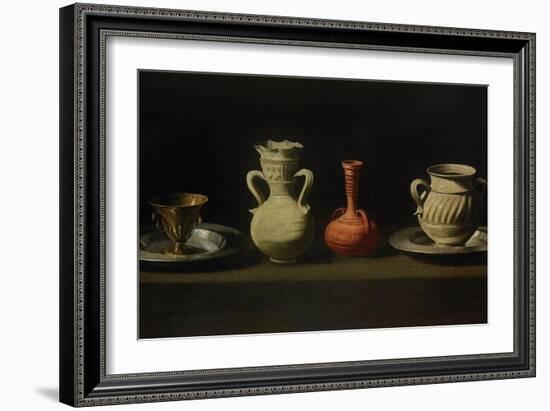 Still Life with Four Vessels-Francisco de Zurbarán-Framed Giclee Print