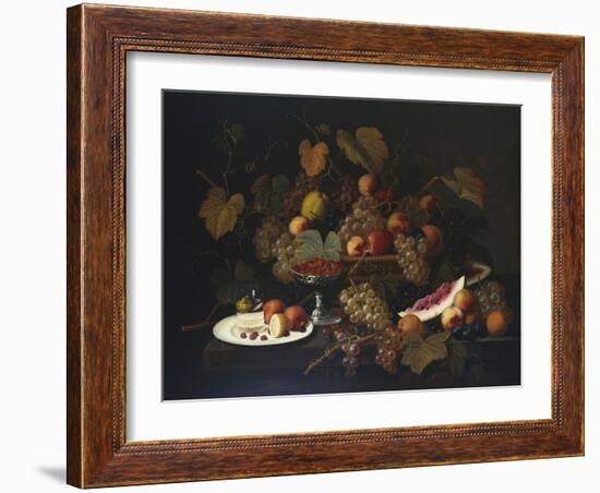 Still Life with Fruit, 1852-Severin Roesen-Framed Giclee Print