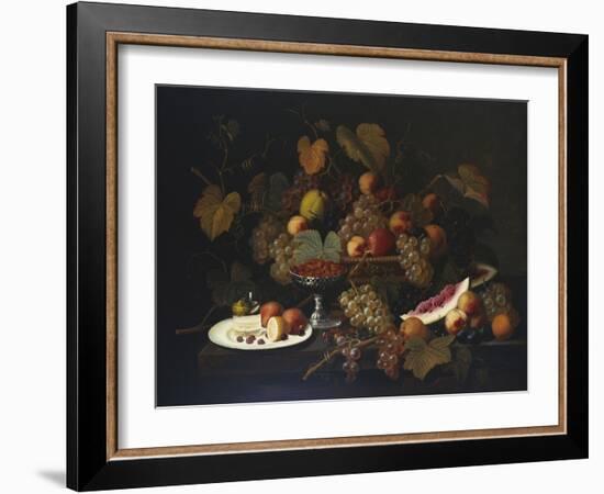 Still Life with Fruit, 1852-Severin Roesen-Framed Giclee Print