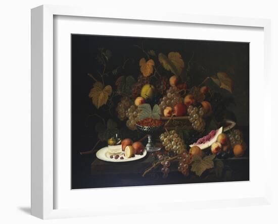 Still Life with Fruit, 1852-Severin Roesen-Framed Giclee Print