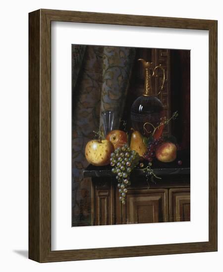 Still Life with Fruit and Claret, 1881-William Michael Harnett-Framed Giclee Print