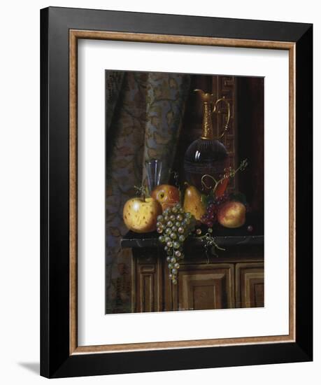 Still Life with Fruit and Claret, 1881-William Michael Harnett-Framed Giclee Print