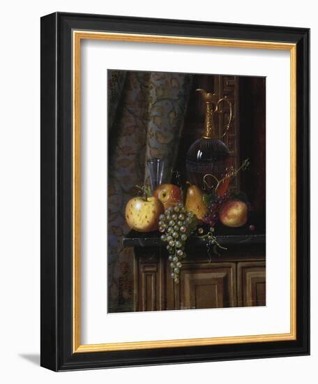 Still Life with Fruit and Claret, 1881-William Michael Harnett-Framed Giclee Print