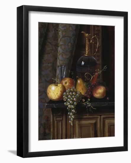 Still Life with Fruit and Claret, 1881-William Michael Harnett-Framed Giclee Print