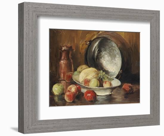 Still Life with Fruit and Copper Pot-William Merritt Chase-Framed Giclee Print