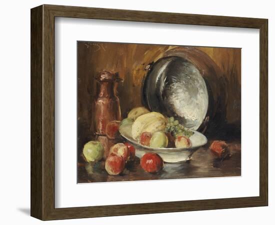 Still Life with Fruit and Copper Pot-William Merritt Chase-Framed Giclee Print