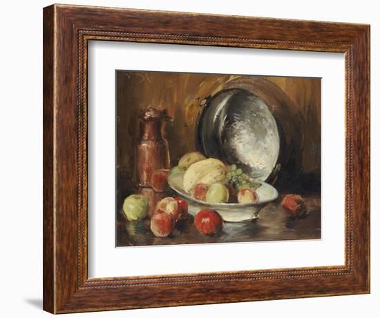 Still Life with Fruit and Copper Pot-William Merritt Chase-Framed Giclee Print