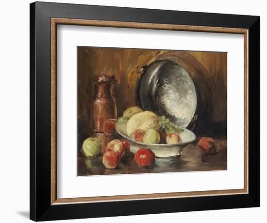 Still Life with Fruit and Copper Pot-William Merritt Chase-Framed Giclee Print