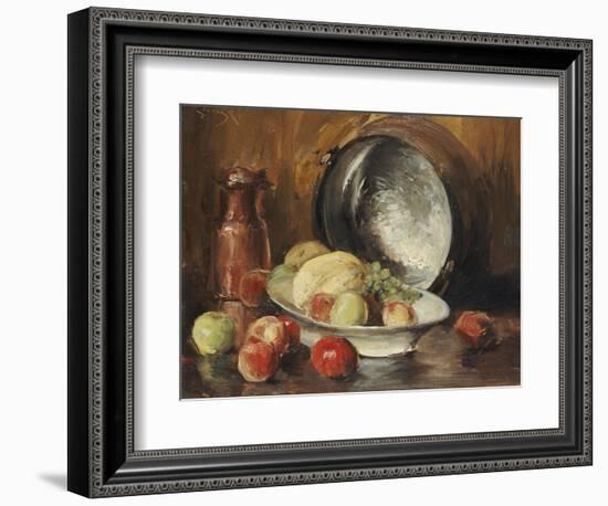 Still Life with Fruit and Copper Pot-William Merritt Chase-Framed Giclee Print