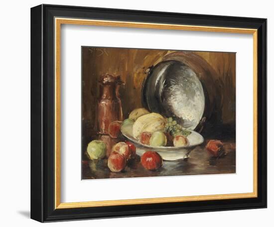 Still Life with Fruit and Copper Pot-William Merritt Chase-Framed Giclee Print