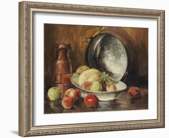 Still Life with Fruit and Copper Pot-William Merritt Chase-Framed Giclee Print