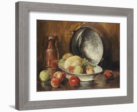 Still Life with Fruit and Copper Pot-William Merritt Chase-Framed Giclee Print