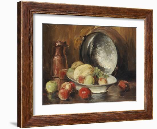 Still Life with Fruit and Copper Pot-William Merritt Chase-Framed Giclee Print