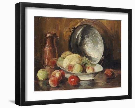 Still Life with Fruit and Copper Pot-William Merritt Chase-Framed Giclee Print