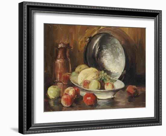 Still Life with Fruit and Copper Pot-William Merritt Chase-Framed Giclee Print