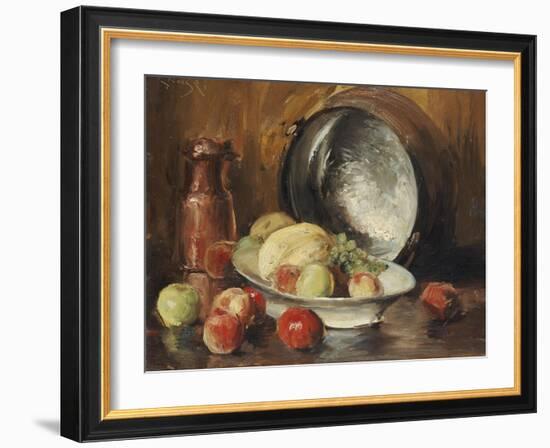 Still Life with Fruit and Copper Pot-William Merritt Chase-Framed Giclee Print