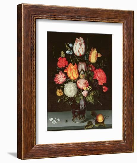 Still Life with Fruit and Flowers-Ambrosius The Elder Bosschaert-Framed Giclee Print