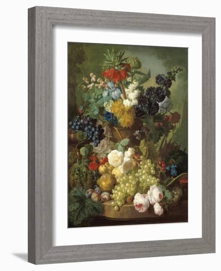 Still Life with Fruit and Flowers-Jan van Os-Framed Giclee Print