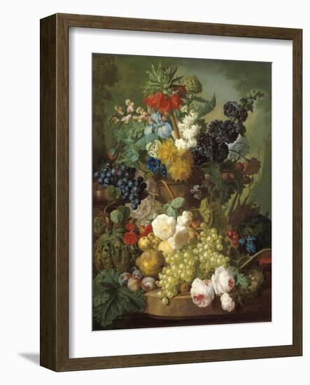 Still Life with Fruit and Flowers-Jan van Os-Framed Giclee Print