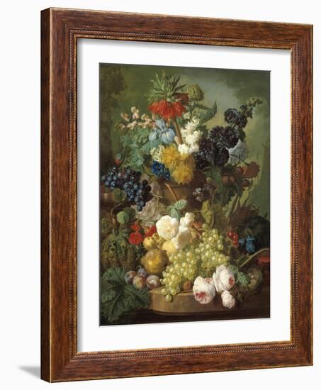 Still Life with Fruit and Flowers-Jan van Os-Framed Giclee Print