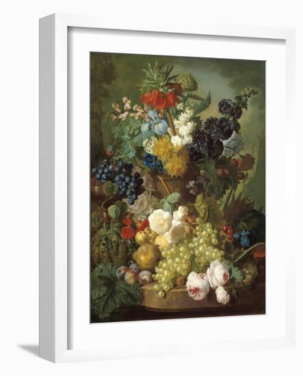 Still Life with Fruit and Flowers-Jan van Os-Framed Giclee Print