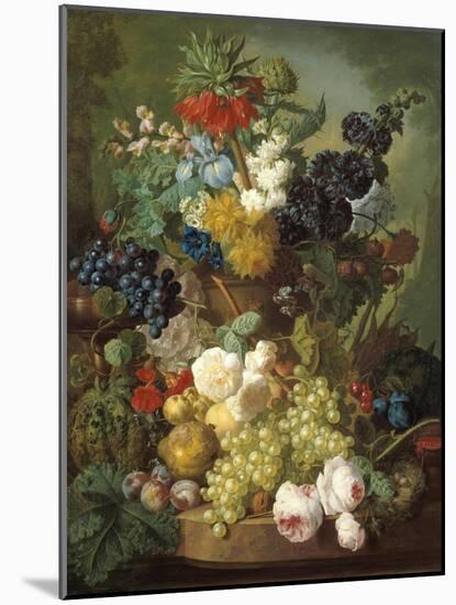 Still Life with Fruit and Flowers-Jan van Os-Mounted Giclee Print