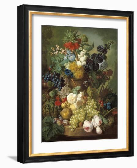 Still Life with Fruit and Flowers-Jan van Os-Framed Giclee Print