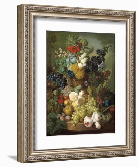 Still Life with Fruit and Flowers-Jan van Os-Framed Giclee Print