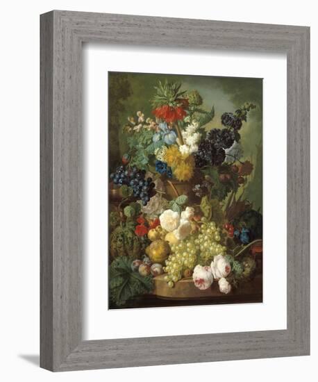 Still Life with Fruit and Flowers-Jan van Os-Framed Giclee Print