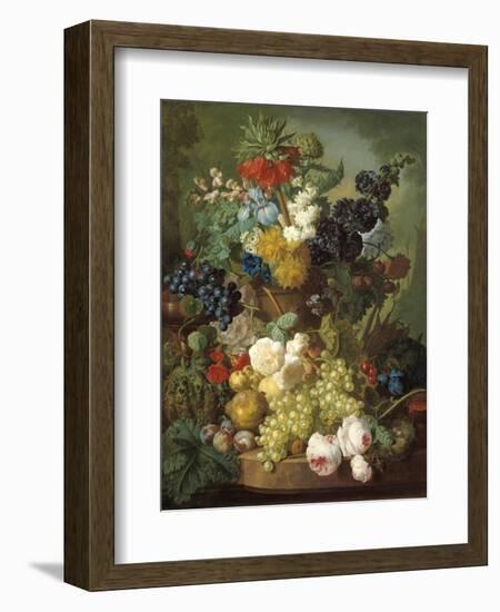 Still Life with Fruit and Flowers-Jan van Os-Framed Giclee Print