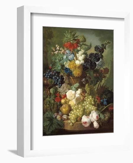 Still Life with Fruit and Flowers-Jan van Os-Framed Giclee Print