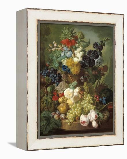 Still Life with Fruit and Flowers-Jan van Os-Framed Premier Image Canvas