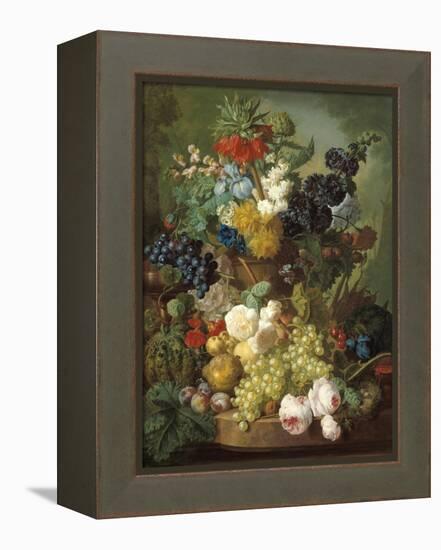 Still Life with Fruit and Flowers-Jan van Os-Framed Premier Image Canvas