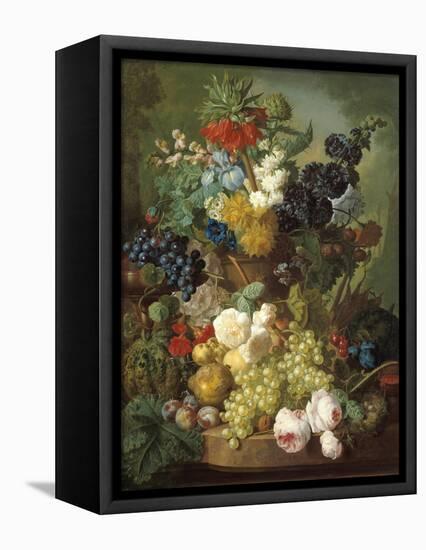 Still Life with Fruit and Flowers-Jan van Os-Framed Premier Image Canvas