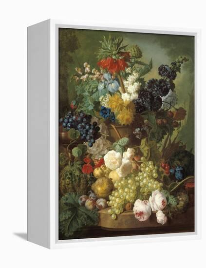 Still Life with Fruit and Flowers-Jan van Os-Framed Premier Image Canvas