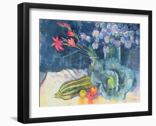 Still Life with Fruit and Flowers-Claire Spencer-Framed Giclee Print