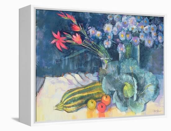 Still Life with Fruit and Flowers-Claire Spencer-Framed Premier Image Canvas