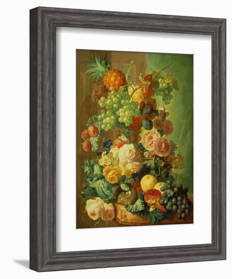 Still Life with Fruit and Flowers-Jan van Os-Framed Giclee Print