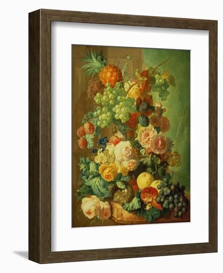 Still Life with Fruit and Flowers-Jan van Os-Framed Giclee Print