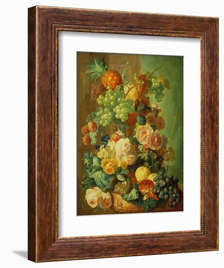 Still Life with Fruit and Flowers-Jan van Os-Framed Giclee Print