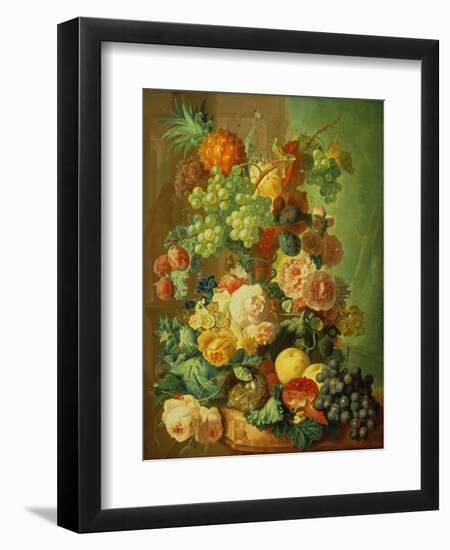 Still Life with Fruit and Flowers-Jan van Os-Framed Giclee Print