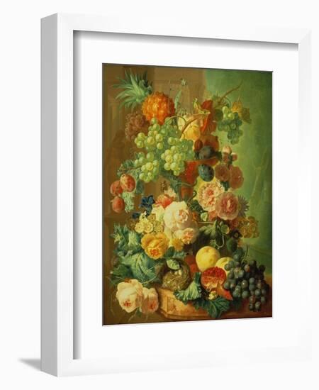 Still Life with Fruit and Flowers-Jan van Os-Framed Giclee Print