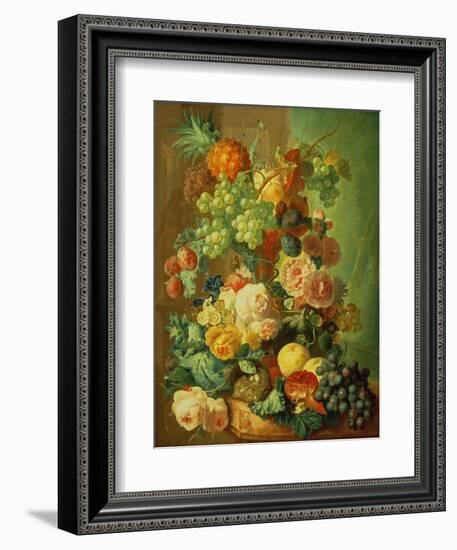 Still Life with Fruit and Flowers-Jan van Os-Framed Giclee Print